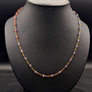 Linked Topaz and Iolite Necklace by Robin Hanna RH053