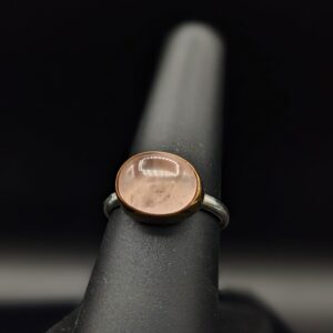 Mixed Rose Quartz Smooth Oval Ring by Robin Hanna RH007