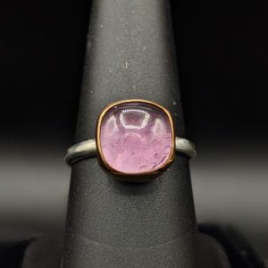 Mixed Pink Amethyst Cushion Cut Ring by Robin Hanna RH009