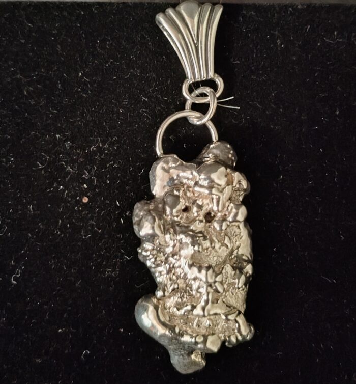 Pure Silver Nugget Pendant by Nancy Bihler NB-1310