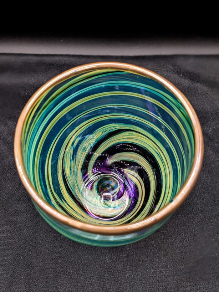 Blue Green Twist Vase by George Averbeck - Image 2