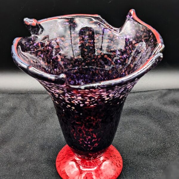 Footed Vase with Cut Top by George Averbeck