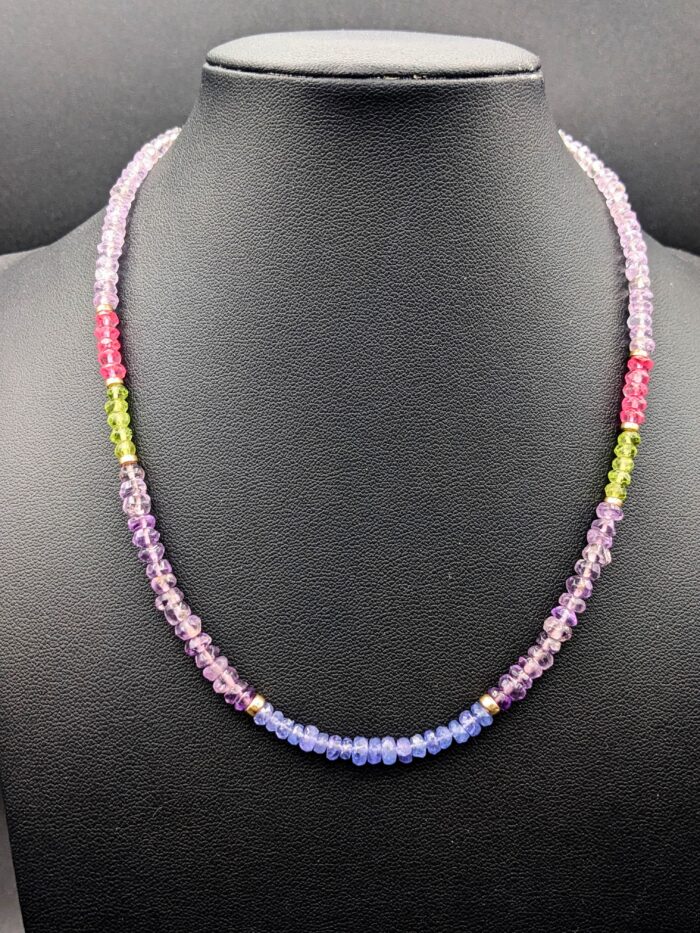 Multi-Gemstone Necklace with Tanzanite by Robin Hanna RH073 - Image 2