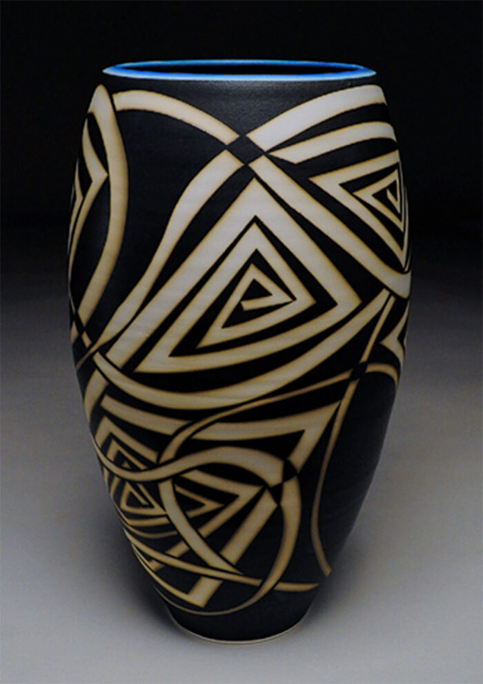 Offset Mazes and Vines Vase by Nicholas Bernard NB15