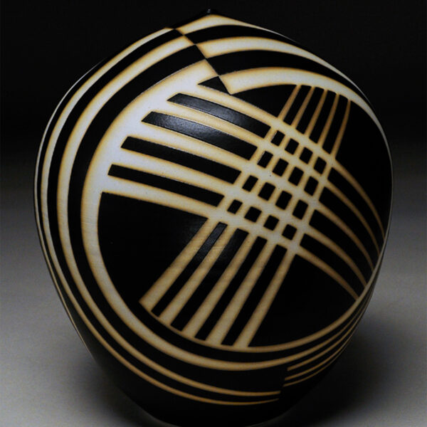 Crossing Lines Bottle by Nicholas Bernard