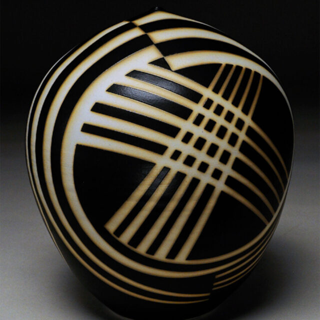 Crossing Lines Bottle by Nicholas Bernard