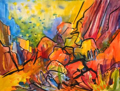 Castle Hot Springs Road No4 by Myrna Harrison