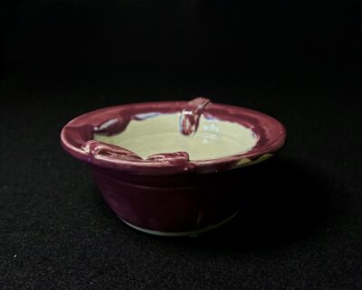 Small Purple Passion Decorated Bowl by V Norton