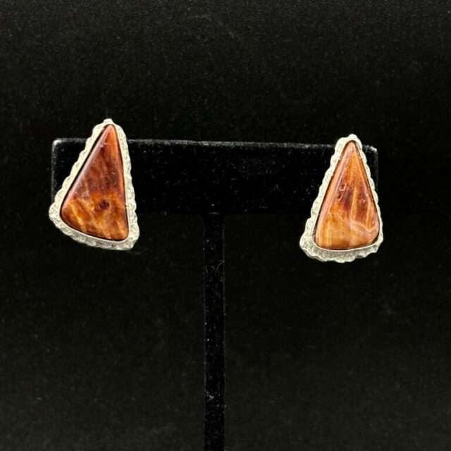 Fine Silver and Spiney Oyster Earrings by Joan Roberts 5011e