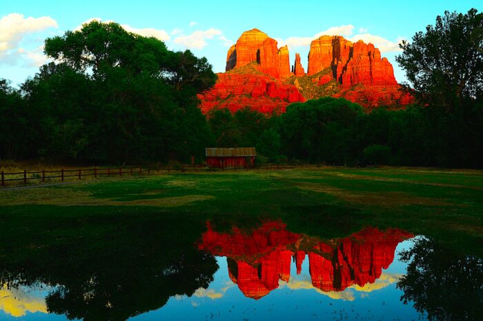 Cathedral Rock and Its Reflection by Iris Yang