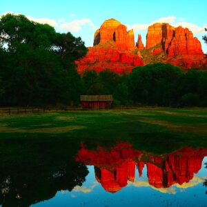 Cathedral Rock and Its Reflection by Iris Yang