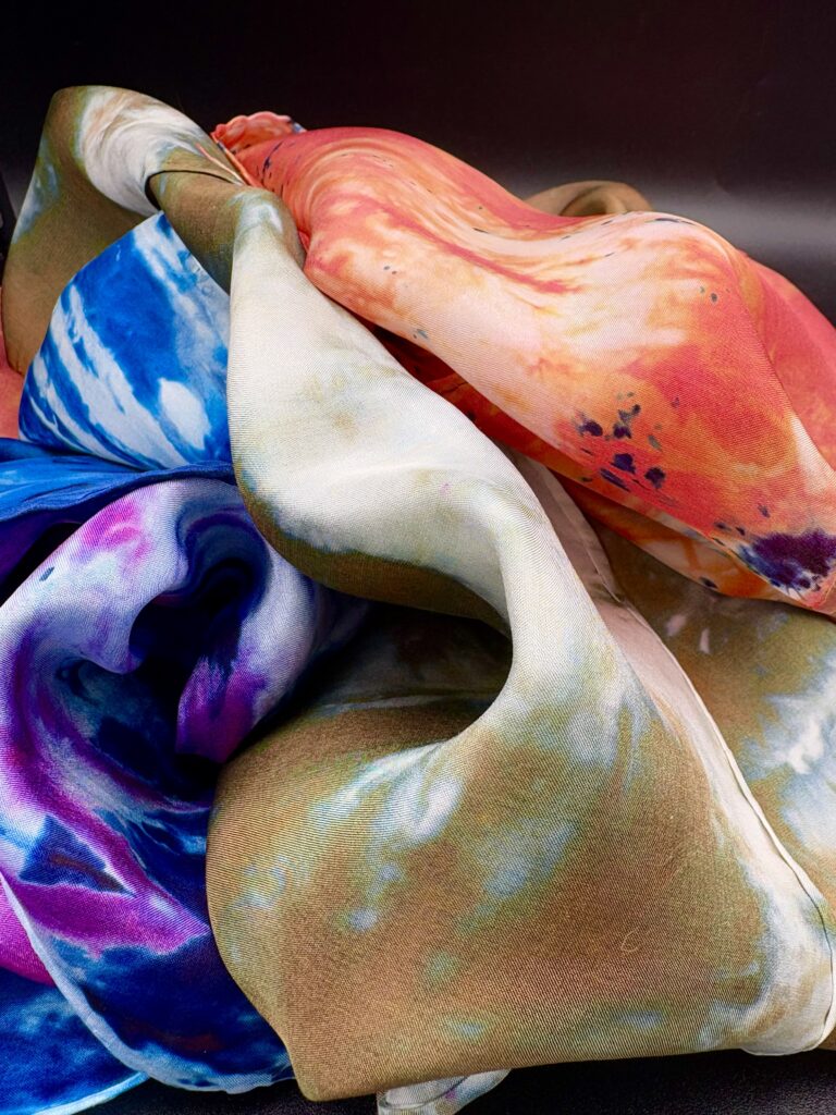 Silk Scarf Dyeing