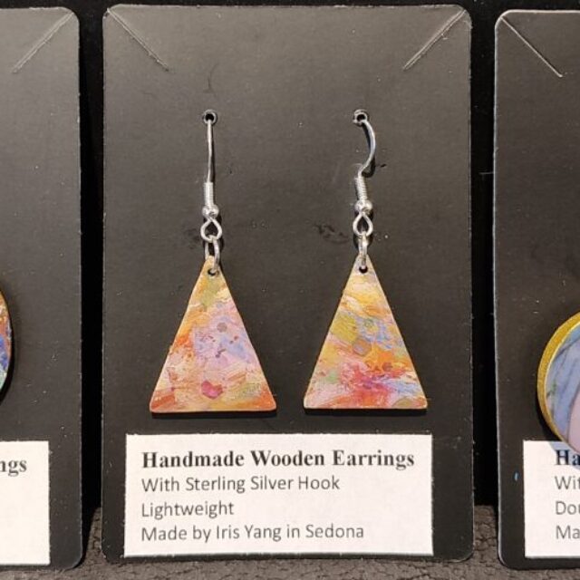 Handmade Wooden Earrings by Iris Yang