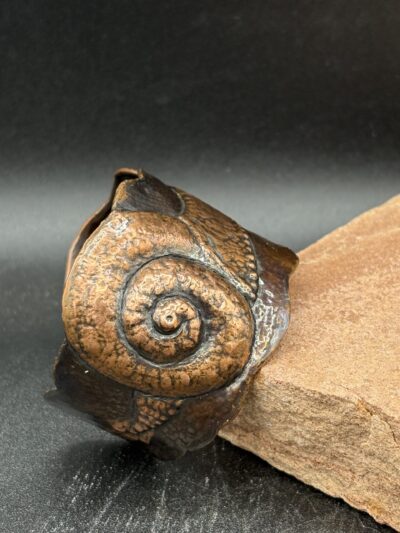 Snail Repousse Cuff by Kristine Mills