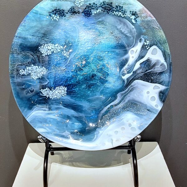 Rainbow Clouds Wall Bowl by Susan Moody