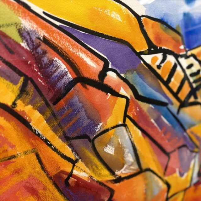 Desert Arroyo Series No4 by Myrna Harrison