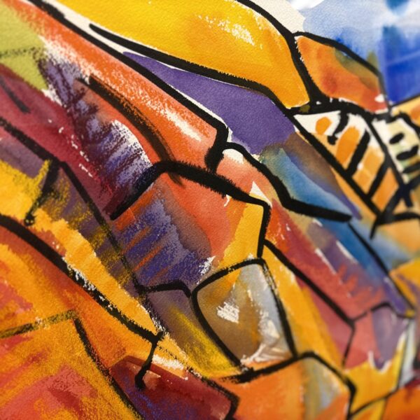 Desert Arroyo Series No4 by Myrna Harrison