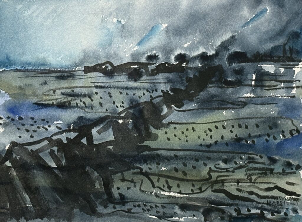 Storm Over Breakwater No1 by Myrna Harrison