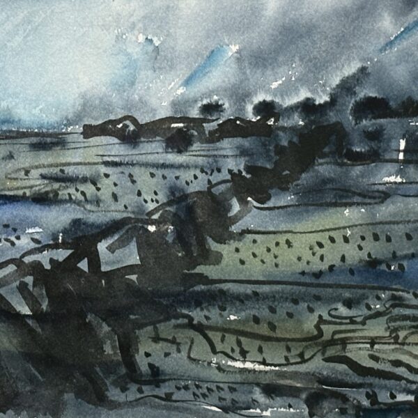 Storm Over Breakwater No1 by Myrna Harrison
