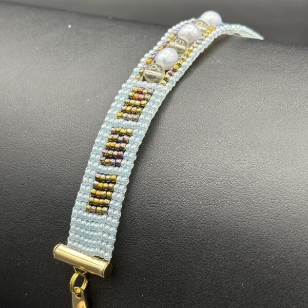 Pale Blue and AB Gold by Nancy Leicht NanC18B
