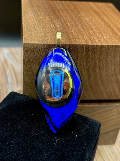 Fused Glass Pendant w/Gold Bail by Karen Puckett