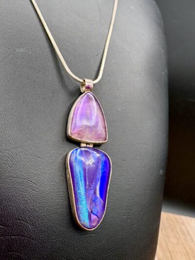 Sterling Silver Double Pendant with Chain by Karen Puckett