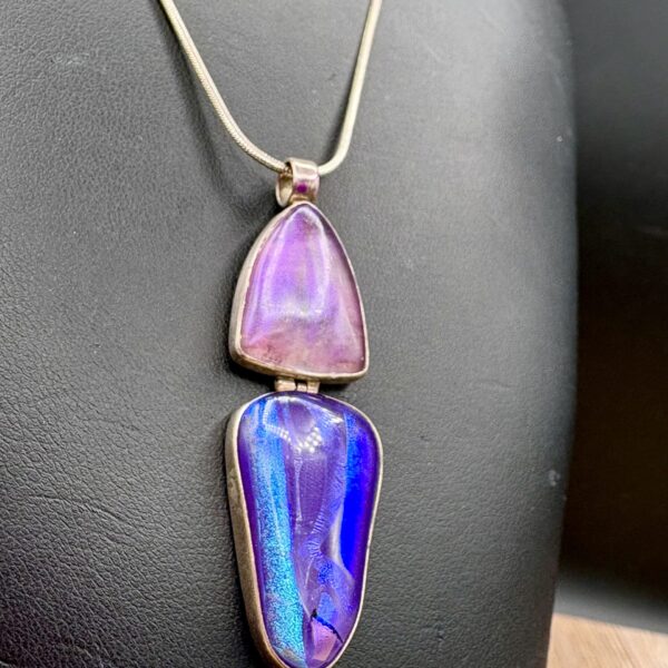 Sterling Silver Double Pendant with Chain by Karen Puckett