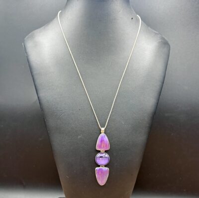 Triple Pendant on Sterling Silver Chain by Karen Puckett