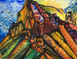 Mountain Top and Stars by Myrna Harrison