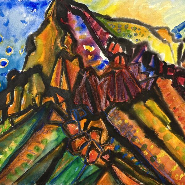 Mountain Top and Stars by Myrna Harrison