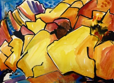 Sunny Rock Landscape by Myrna Harrison