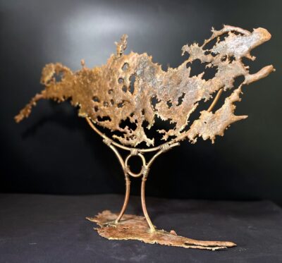 Time Copper Splash Sculpture by Karl Williams C-3