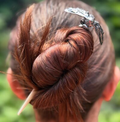 Tarantula Wasp Hair Stick KM001 by Kris Mills