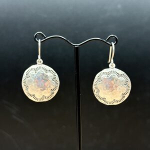 Sterling Concho Earrings by Tom Yazzie TYE-597