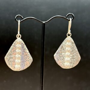 Sterling Silver Shield Earrings by Tom Yazzie TYE-658