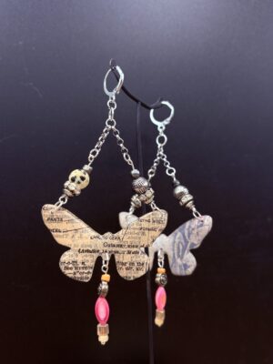 Cornflower Moth Earrings by Sharon Gilham SCS111E