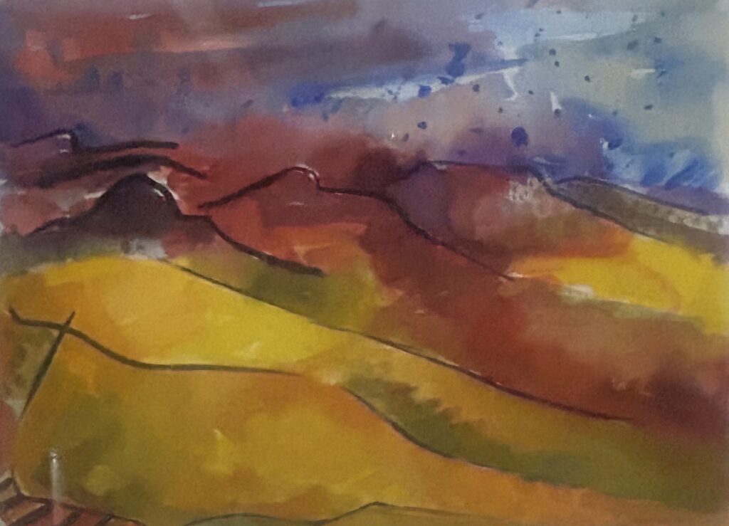 High Desert Sunset Remembered by Myrna Harrison