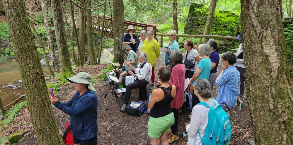 JGPollard_demo at HRVAW, plein air day at Huyck_2024_1