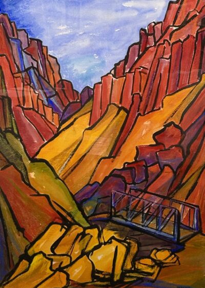 Fish Creek Crossing No1 by Myrna Harrison