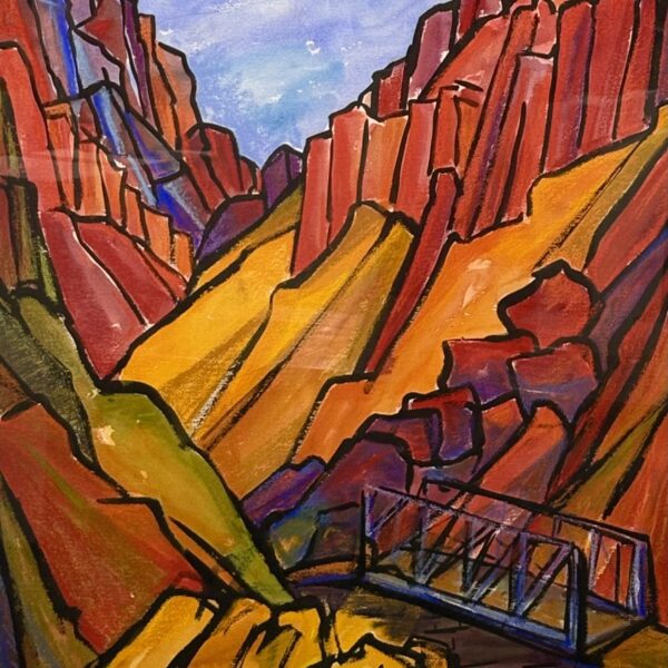 Fish Creek Crossing No1 by Myrna Harrison
