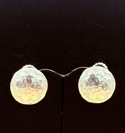 Sterling Silver Concho Post Earring by Tom Yazzie TYE-441