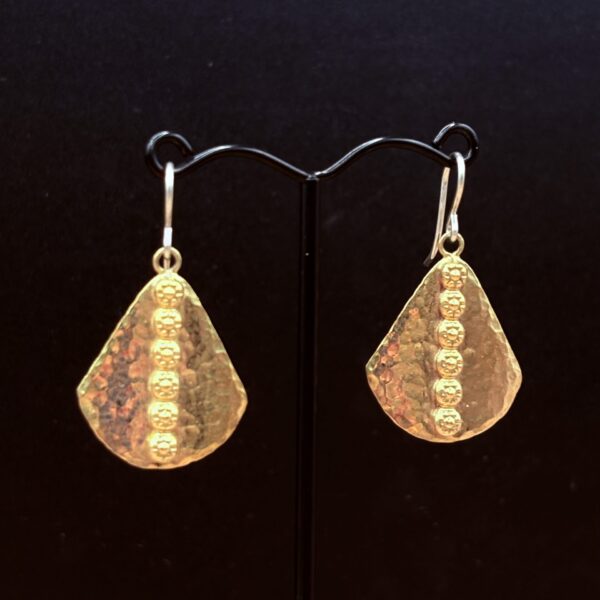 Polished Bronze Shield Design Earrings by Tom Yazzie TYE-707