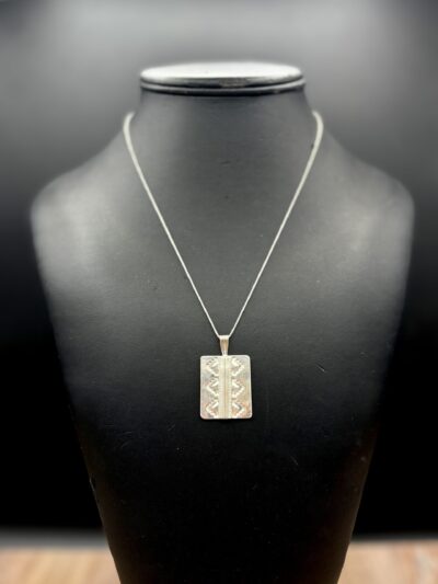Sterling Silver Rug Design Pendant by Tom Yazzie TYP-582