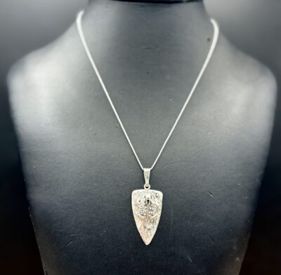Sterling Silver Horned Toad Pendant with 20" Chain by Tom Yazzie TYP749