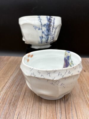 Faceted Tea Bowl by Laura Bloomenstein