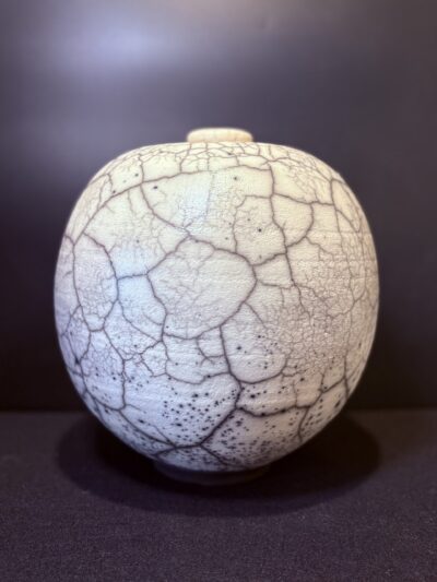 Large Lidded Naked Raku by Jeff Perkins