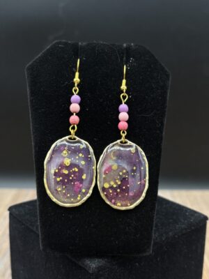 Wild Plum Earrings by Sharon Gilham SCS101E