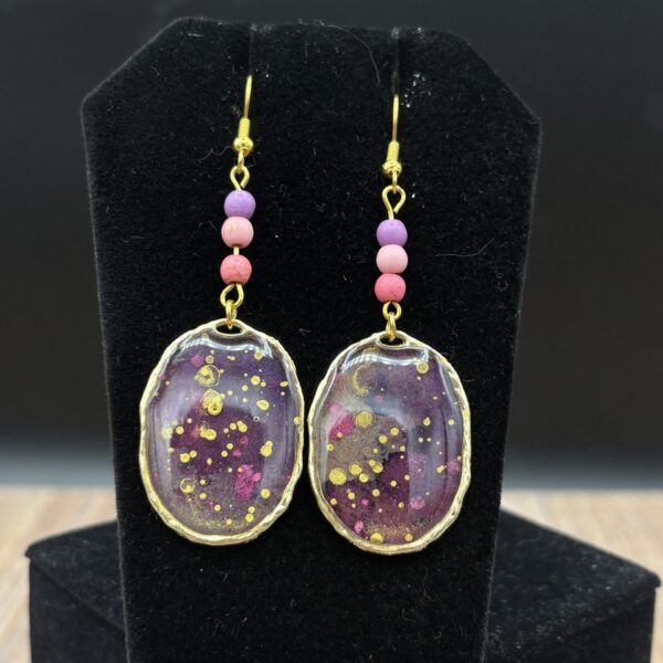 Wild Plum Earrings by Sharon Gilham SCS101E