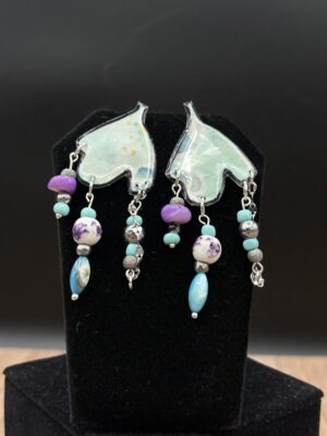 Plum Drop Earrings by Sharon Gilham SCS106E