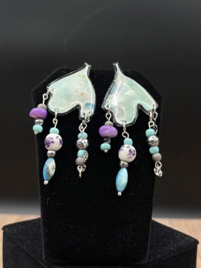 Plum Drop Earrings by Sharon Gilham SCS106E